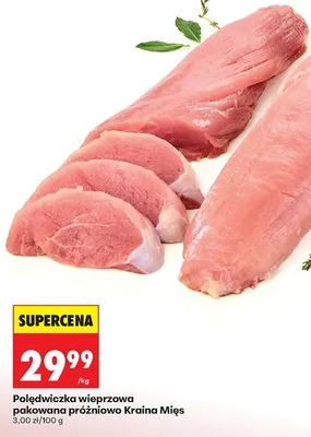Polędwiczka wieprzowa pakowana próżniowo promocja w Biedronka