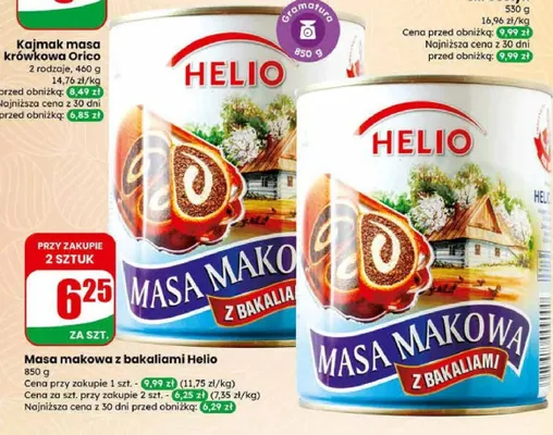 Masa makowa z bakaliami promocja w Dino