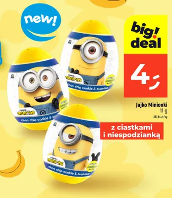 Jajko Minionki z ciastkami i niespodzianką promocja w Dealz