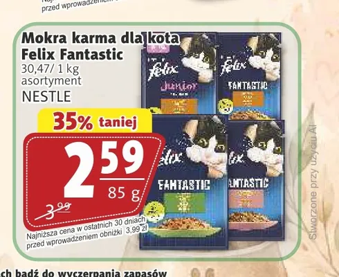 Mokra karma dla kota Felix Fantastic promocja w Prim Market