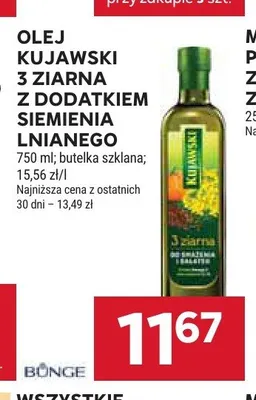 Olej Kujawski 3 ziarna z dodatkiem siemienia lnianego promocja w Stokrotka