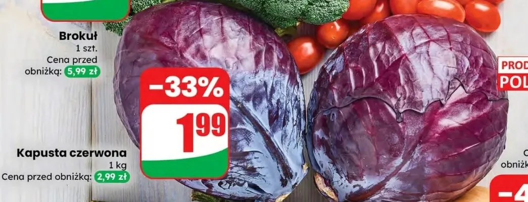 Kapusta czerwona promocja w Dino