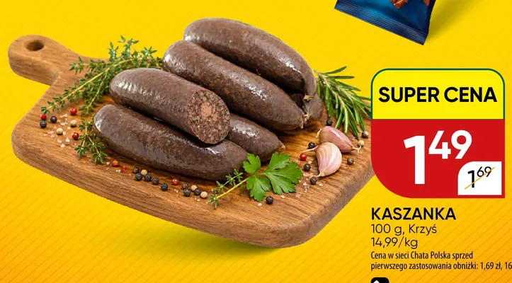 Kaszanka Krzyś promocja w Chata Polska