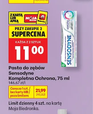 Pasta do zębów Sensodyne Kompletna Ochrona promocja w Biedronka