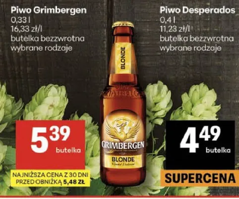 Piwo butelka bezwrotna wybrane rodzaje promocja w Delikatesy Centrum