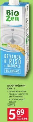 Napój roślinny Eko Bio Zen Bevanda di Riso 515375 promocja w Selgros