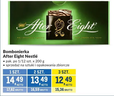 Bombonierka After Eight Nestlé promocja w Makro