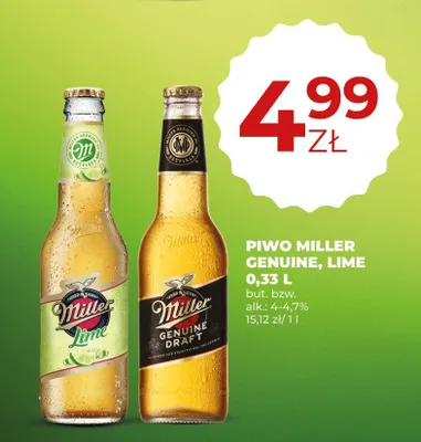 Piwo Miller Genuine Draft promocja w Duży Ben