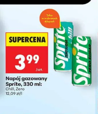 Napój gazowany Sprite Zero promocja w Biedronka
