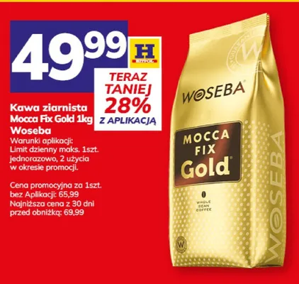 Kawa ziarnista Woseba Mocca Fix Gold promocja w Hitpol