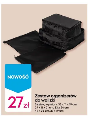 Zestaw organizerów do walizki promocja w Pepco