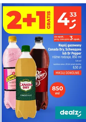Napój gazowany Canada Dry Ginger Ale promocja w Dealz