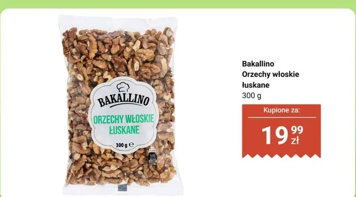 Orzechy włoskie łuskane promocja w Biedronka