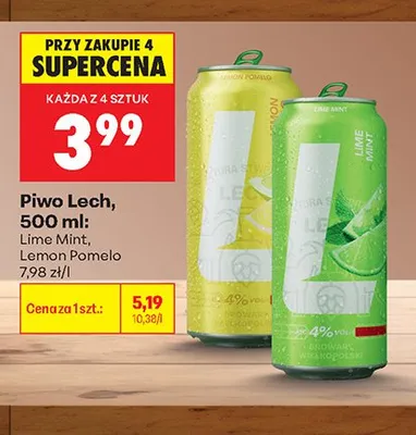Piwo Lech Lime Mint promocja w Biedronka