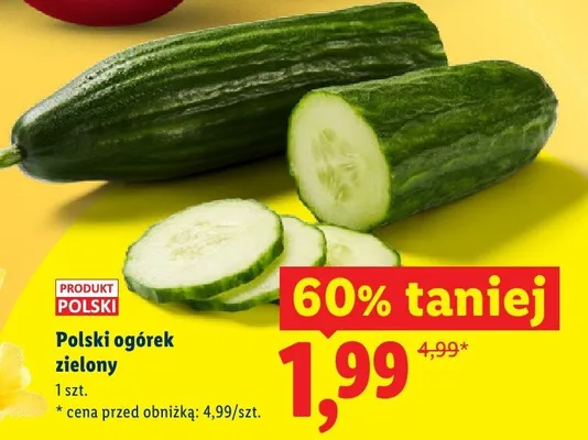 Ogórek zielony polski promocja w Lidl