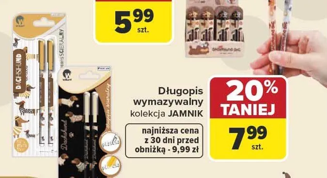 Długopis wymazywalny Wikam kolekcja JAMNIK promocja w Carrefour