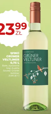 Wino Grüner Veltliner białe, wytrawne promocja w Duży Ben