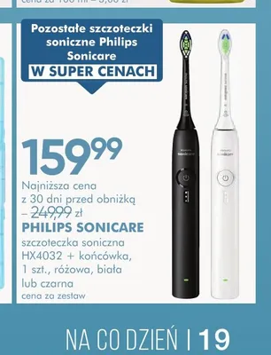Szczoteczka soniczna Philips Sonicare HX4032 czarna promocja w Super-Pharm