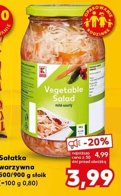 Sałatka warzywna promocja w Kaufland