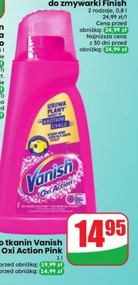 Odplamiacz do tkanin Vanish Oxi Action Pink promocja w Dino