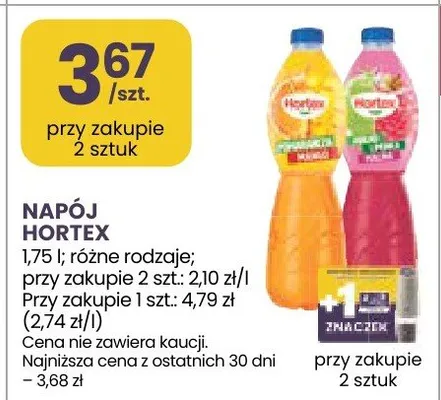 Napój Hortex promocja w Stokrotka
