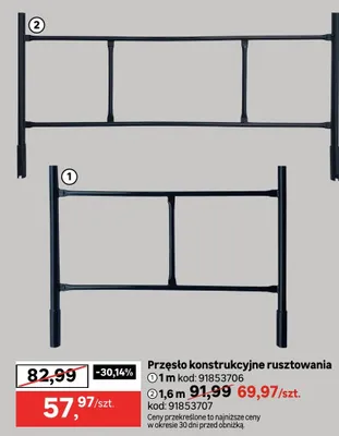 Przesto konstrukcyjne rusztowania 1,6m promocja w Leroy Merlin