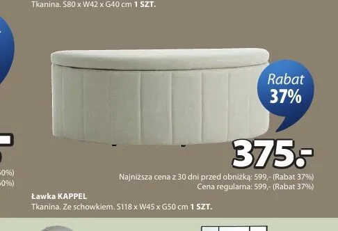 Ławka KAPPEL promocja w Jysk