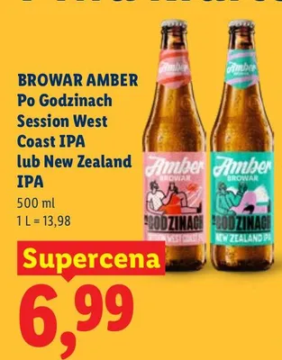 Piwo Browar Amber Po Godzinach New Zealand IPA promocja w Lidl