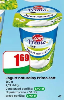 Jogurt naturalny Primo  promocja w Dino