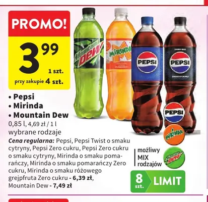 Napój gazowany Mountain Dew promocja w Intermarche