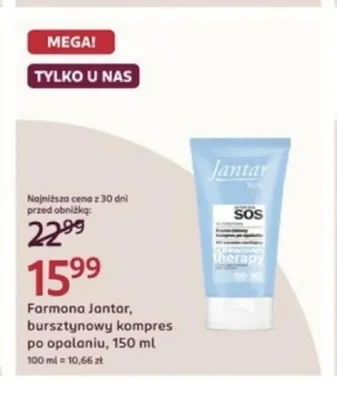 Bursztynowy kompres po opalaniu Farmona Jantar promocja w Rossmann