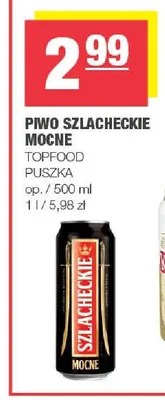 Piwo Szlacheckie Mocne promocja w SPAR