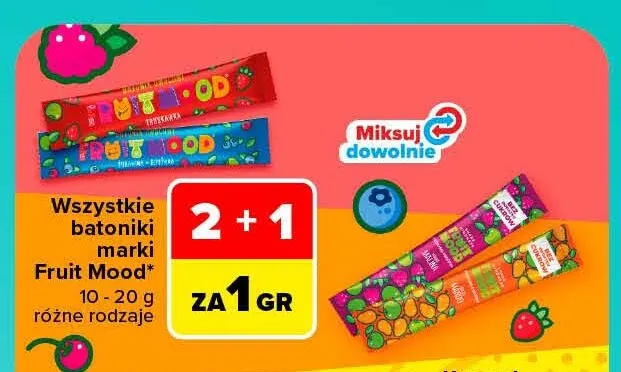 Batoniki Fruit Mood promocja w Carrefour Market