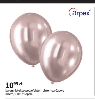 Balony lateksowe z efektem chromu różowe 30 cm 5-pak promocja w Empik