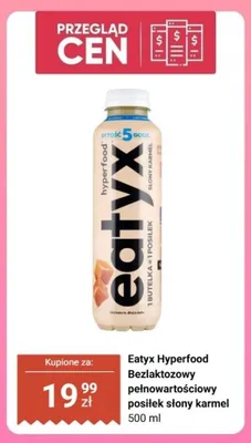 Posiłek pełnowartościowy bezlaktozowy Eatyx Hyperfood słony karmel promocja w Biedronka