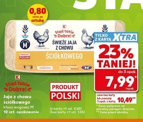 Jaja z chowu ściółkowego klasa wagowa M Stąd takie Dobre! promocja w Kaufland
