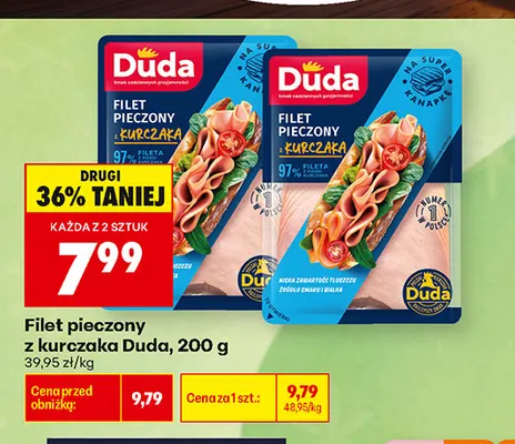 Filet pieczony z kurczaka Duda promocja w Biedronka