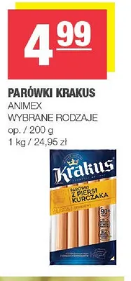 Parówki Krakus z piersi kurczaka promocja w SPAR