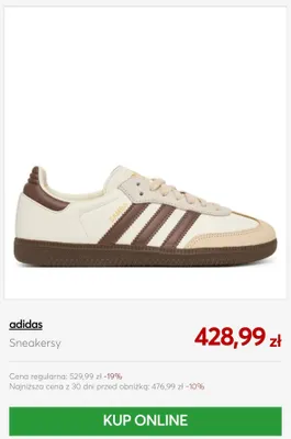 Sneakersy Adidas Samba promocja w eobuwie.pl