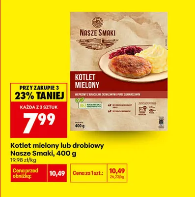 Kotlet mielony Nasze Smaki promocja w Biedronka