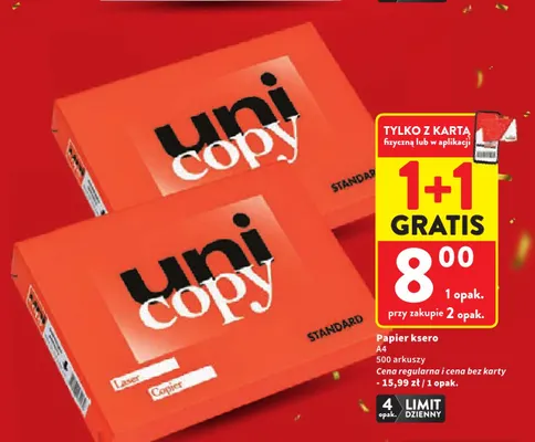 Papier ksero A4 Uni Copy promocja w Intermarche