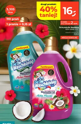 Żel do prania Der Waschkönig Universal Aloha Hawaii promocja w Dealz
