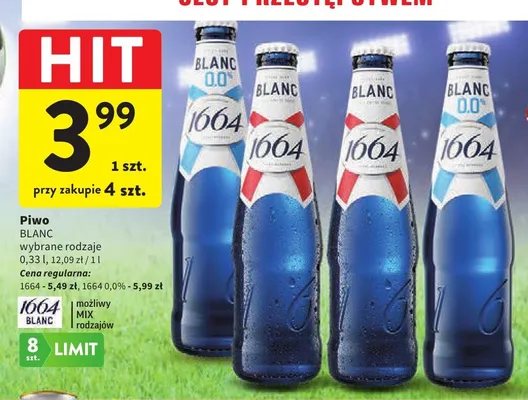 Piwo 1664 Blanc promocja w Intermarche