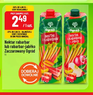 Nektar rabarbar Zaczarowany Ogród promocja w POLOmarket