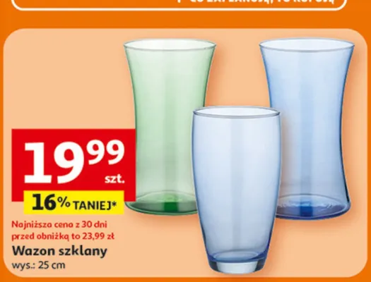 Wazon szklany promocja w Auchan