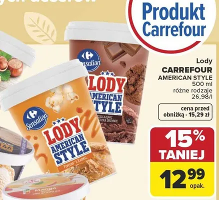 Lody American Style promocja w Carrefour