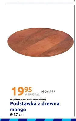 Podstawka z drewna mango Ø37cm promocja w Action