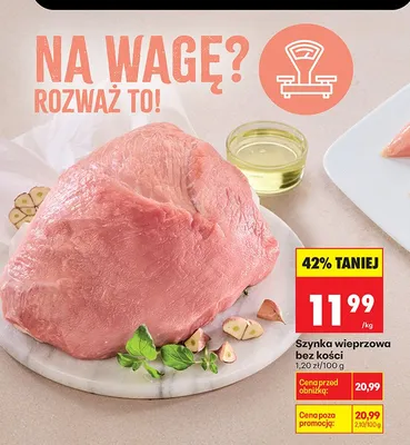 Szynka wieprzowa bez kości promocja w Biedronka