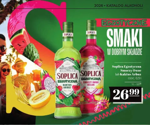 Wódka Soplica Egzotyczna Smoczy Owoc lub Kaktus Arbuz CEDC promocja w POLOmarket