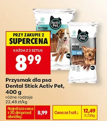 Przysmak dla psa Dental Stick różne rodzaje promocja w Biedronka